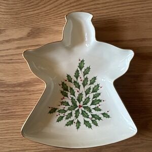 Lenox Christmas Angel Candy Dish 24K Gold‎ Trim New